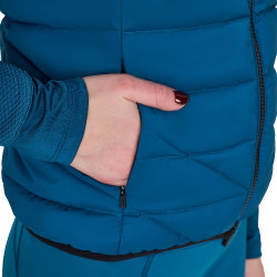 Chaleco sin mangas para mujer Equestro de nailon Coral azul