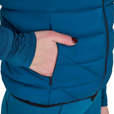 Chaleco sin mangas para mujer Equestro de nailon Coral azul