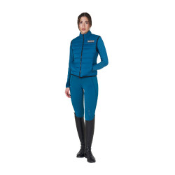 Chaleco sin mangas para mujer Equestro de nailon Coral azul