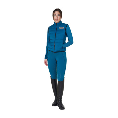 Chaleco sin mangas para mujer Equestro de nailon Coral azul