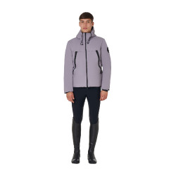 Chaqueta de hombre Equestro impermeable y cortaviento de nailon Gris escarchado
