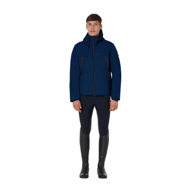 Chaqueta de hombre Equestro impermeable y cortaviento de nailon Americana marina Azul marino