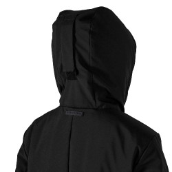 Chaqueta infantil unisex Equestro impermeable y cortaviento de nailon Negro