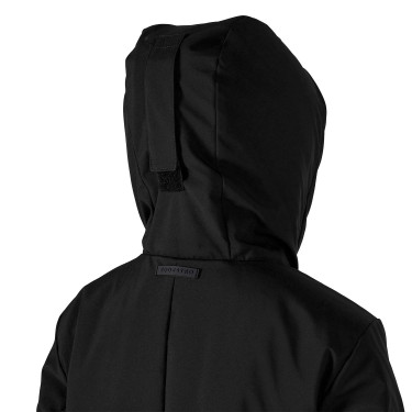 Chaqueta infantil unisex Equestro impermeable y cortaviento de nailon Negro
