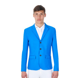 Chaqueta de concurso para hombre Equestro x FISE de tres botones Azul de Savoie Chaqueta de concurso para hombre Equestro x FISE de tres botones Azul de Savoie