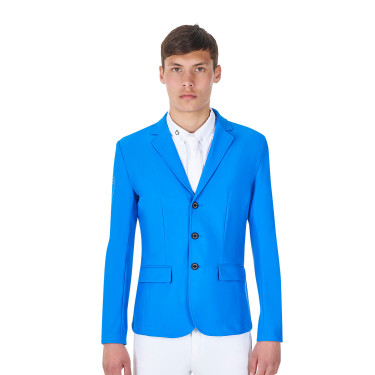 Chaqueta de concurso para hombre Equestro x FISE de tres botones Azul de Savoie Chaqueta de concurso para hombre Equestro x FISE de tres botones Azul de Savoie