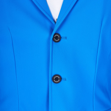 Chaqueta de concurso para hombre Equestro x FISE de tres botones Azul de Savoie Chaqueta de concurso para hombre Equestro x FISE de tres botones Azul de Savoie