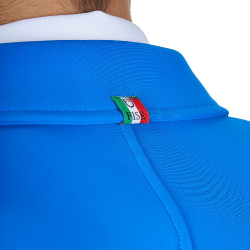 Chaqueta de concurso para hombre Equestro x FISE de tres botones Azul de Savoie Chaqueta de concurso para hombre Equestro x FISE de tres botones Azul de Savoie