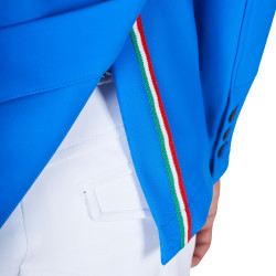 Chaqueta de concurso para hombre Equestro x FISE de tres botones Azul de Savoie Chaqueta de concurso para hombre Equestro x FISE de tres botones Azul de Savoie