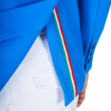 Chaqueta de concurso para hombre Equestro x FISE de tres botones Azul de Savoie Chaqueta de concurso para hombre Equestro x FISE de tres botones Azul de Savoie