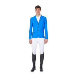 Chaqueta de concurso para hombre Equestro x FISE de tres botones Azul de Savoie Chaqueta de concurso para hombre Equestro x FISE de tres botones Azul de Savoie