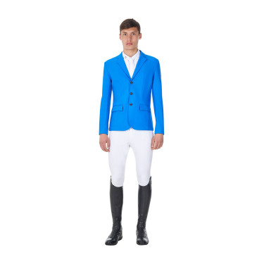 Chaqueta de concurso para hombre Equestro x FISE de tres botones Azul de Savoie Chaqueta de concurso para hombre Equestro x FISE de tres botones Azul de Savoie