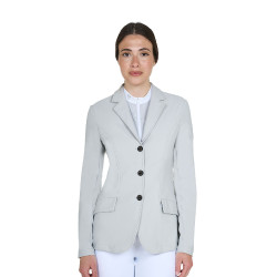 Chaqueta de concurso para mujer Equestro con logotipo en relieve Bruma portuaria Blanco Chaqueta de concurso para mujer Equestro con logotipo en relieve Bruma portuaria Blanco