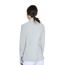 Chaqueta de concurso para mujer Equestro con logotipo en relieve Bruma portuaria Blanco Chaqueta de concurso para mujer Equestro con logotipo en relieve Bruma portuaria Blanco