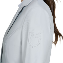 Chaqueta de concurso para mujer Equestro con logotipo en relieve Bruma portuaria Blanco Chaqueta de concurso para mujer Equestro con logotipo en relieve Bruma portuaria Blanco