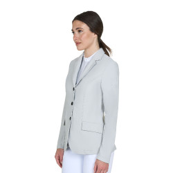 Chaqueta de concurso para mujer Equestro con logotipo en relieve Bruma portuaria Blanco Chaqueta de concurso para mujer Equestro con logotipo en relieve Bruma portuaria Blanco