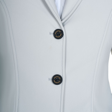 Chaqueta de concurso para mujer Equestro con logotipo en relieve Bruma portuaria Blanco Chaqueta de concurso para mujer Equestro con logotipo en relieve Bruma portuaria Blanco
