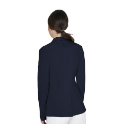 Chaqueta de concurso para mujer Equestro con logotipo en relieve Americana marina Azul marino