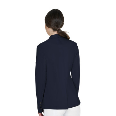 Chaqueta de concurso para mujer Equestro con logotipo en relieve Americana marina Azul marino