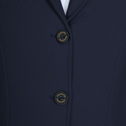 Chaqueta de concurso para mujer Equestro con logotipo en relieve Americana marina Azul marino