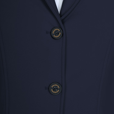 Chaqueta de concurso para mujer Equestro con logotipo en relieve Americana marina Azul marino