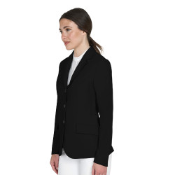 Chaqueta de concurso para mujer Equestro con logotipo en relieve Negro