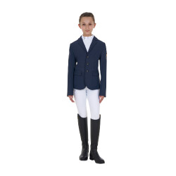 Chaqueta de concurso infantil unisex Equestro x FISE de tres botones Americana marina Azul marino Chaqueta de concurso infantil unisex Equestro x FISE de tres botones Americana marina Azul marino