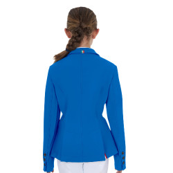 Chaqueta de concurso infantil unisex Equestro x FISE de tres botones Azul de Savoie