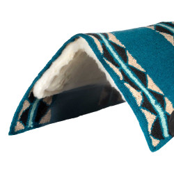 Oferta de manta western Burioni de lana para exhibición Azul Oferta de manta western Burioni de lana para exhibición Azul
