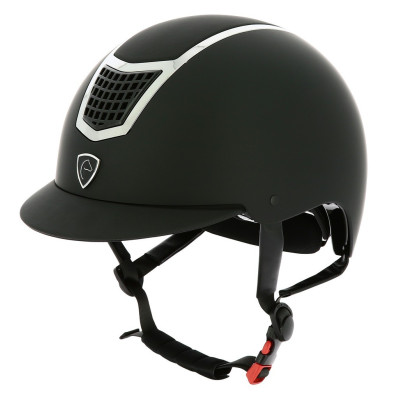 Casco EQUITHEME Airy Negro / negro brillo