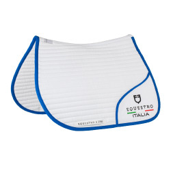 Mantilla de salto Equestro x FISE con logo bordado Blanco / azul de Saboya Mantilla de salto Equestro x FISE con logo bordado Blanco / azul de Saboya