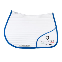 Mantilla de salto Equestro x FISE con logo bordado Blanco / azul de Saboya Mantilla de salto Equestro x FISE con logo bordado Blanco / azul de Saboya