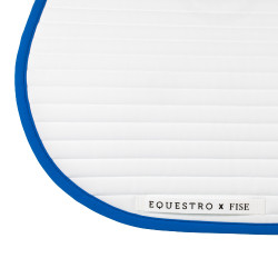 Mantilla de salto Equestro x FISE con logo bordado Blanco / azul de Saboya Mantilla de salto Equestro x FISE con logo bordado Blanco / azul de Saboya