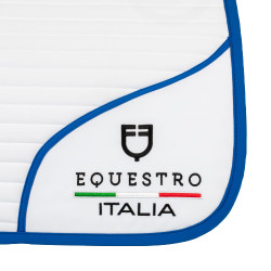 Mantilla de salto Equestro x FISE con logo bordado Blanco / azul de Saboya Mantilla de salto Equestro x FISE con logo bordado Blanco / azul de Saboya