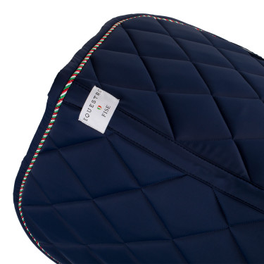 Manta de salto Equestro x FISE con ribete de bandera italiana Americana marina Azul marino