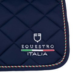 Manta de salto Equestro x FISE con ribete de bandera italiana Americana marina Azul marino