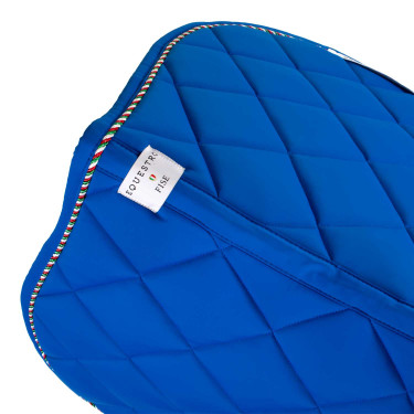 Manta de salto Equestro x FISE con ribete de bandera italiana Azul de Savoie Manta de salto Equestro x FISE con ribete de bandera italiana Azul de Savoie
