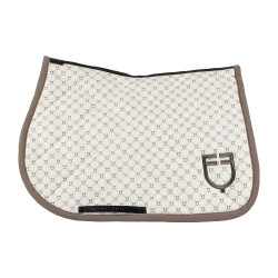 Manta de salto Equestro con monograma estampado Blanco antiguo / nogal Manta de salto Equestro con monograma estampado Blanco antiguo / nogal