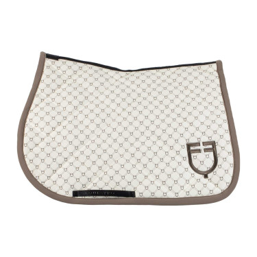 Manta de salto Equestro con monograma estampado Blanco antiguo / nogal Manta de salto Equestro con monograma estampado Blanco antiguo / nogal