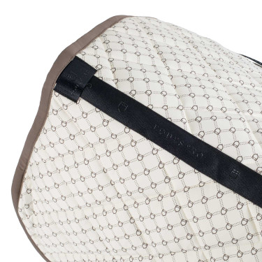 Manta de salto Equestro con monograma estampado Blanco antiguo / nogal Manta de salto Equestro con monograma estampado Blanco antiguo / nogal