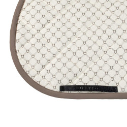 Manta de salto Equestro con monograma estampado Blanco antiguo / nogal Manta de salto Equestro con monograma estampado Blanco antiguo / nogal