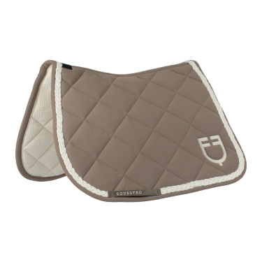 Manta de salto Equestro con cordón trenzado Nogal / blanco antiguo Marr&amp;amp;amp;oacute;n