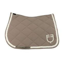 Manta de salto Equestro con cordón trenzado Nogal / blanco antiguo Marr&amp;amp;amp;oacute;n