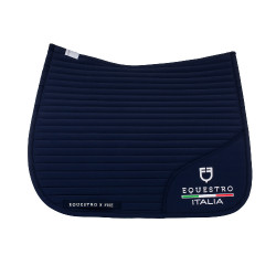 Manta de doma Equestro x FISE con logo bordado Americana marina Azul marino Manta de doma Equestro x FISE con logo bordado Americana marina Azul marino