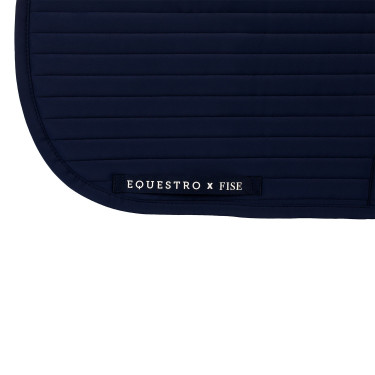 Manta de doma Equestro x FISE con logo bordado Americana marina Azul marino Manta de doma Equestro x FISE con logo bordado Americana marina Azul marino