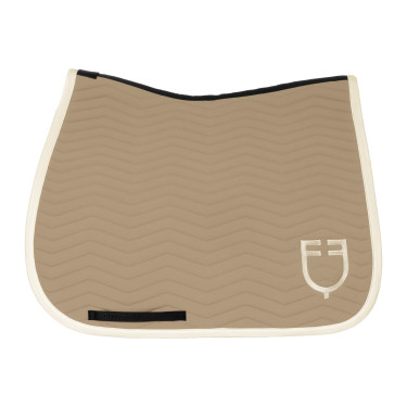 Manta de doma Equestro acolchada Wave en tejido técnico Oxford bronceado / blanco antiguo