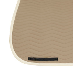 Manta de doma Equestro acolchada Wave en tejido técnico Oxford bronceado / blanco antiguo