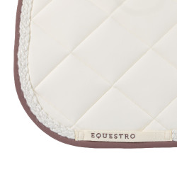 Manta de doma Equestro con cordón trenzado Blanco antiguo / marrón Manta de doma Equestro con cordón trenzado Blanco antiguo / marrón