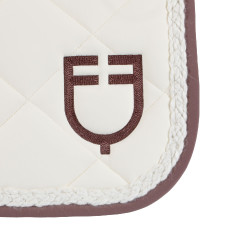 Manta de doma Equestro con cordón trenzado Blanco antiguo / marrón Manta de doma Equestro con cordón trenzado Blanco antiguo / marrón