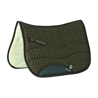 Manta Burioni de algodón/lana Scafarda Verde